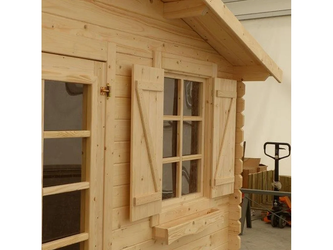 Casetta da giardino in legno - 12m2 - 4x3m - 28mm - colore: naturale - DOM137 - ALTANKA