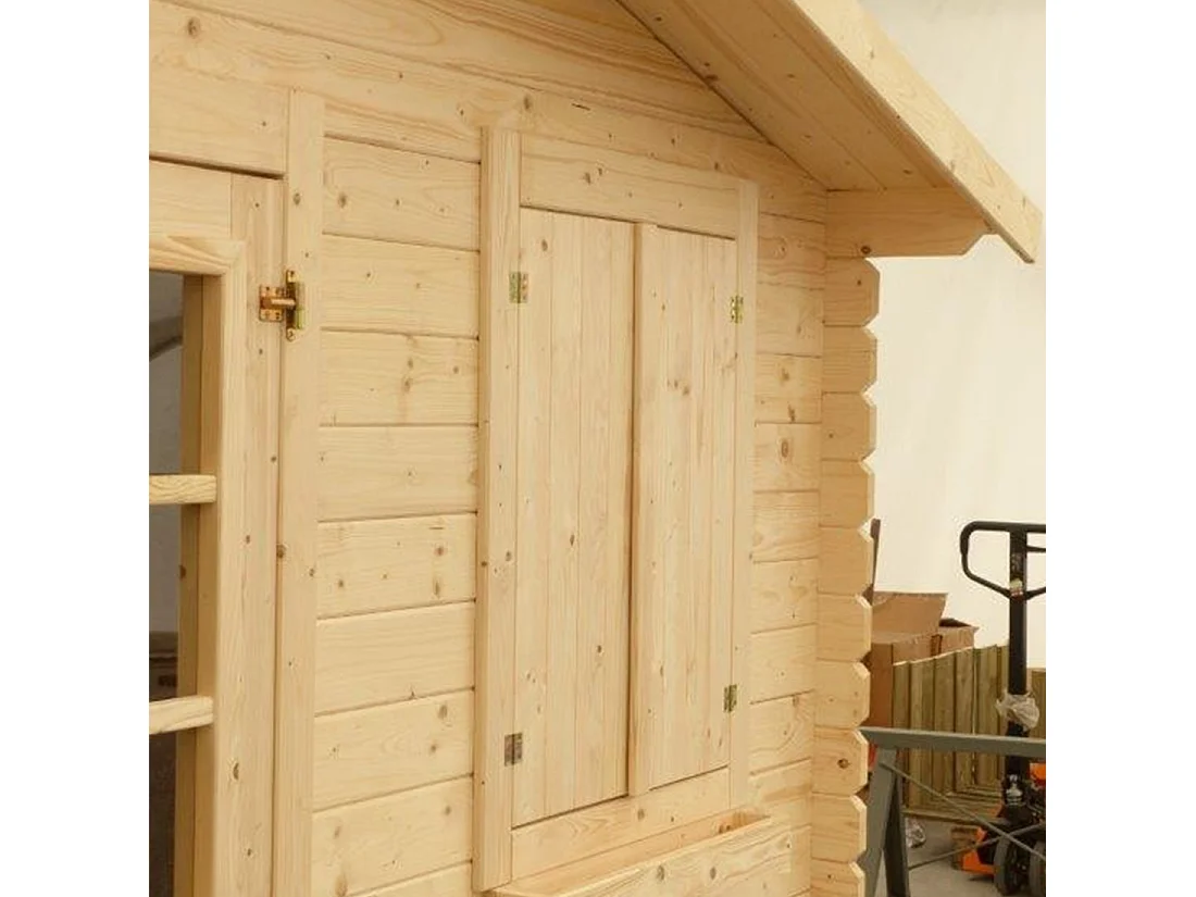 Casetta da giardino in legno - 12m2 - 4x3m - 28mm - colore: naturale - DOM137 - ALTANKA