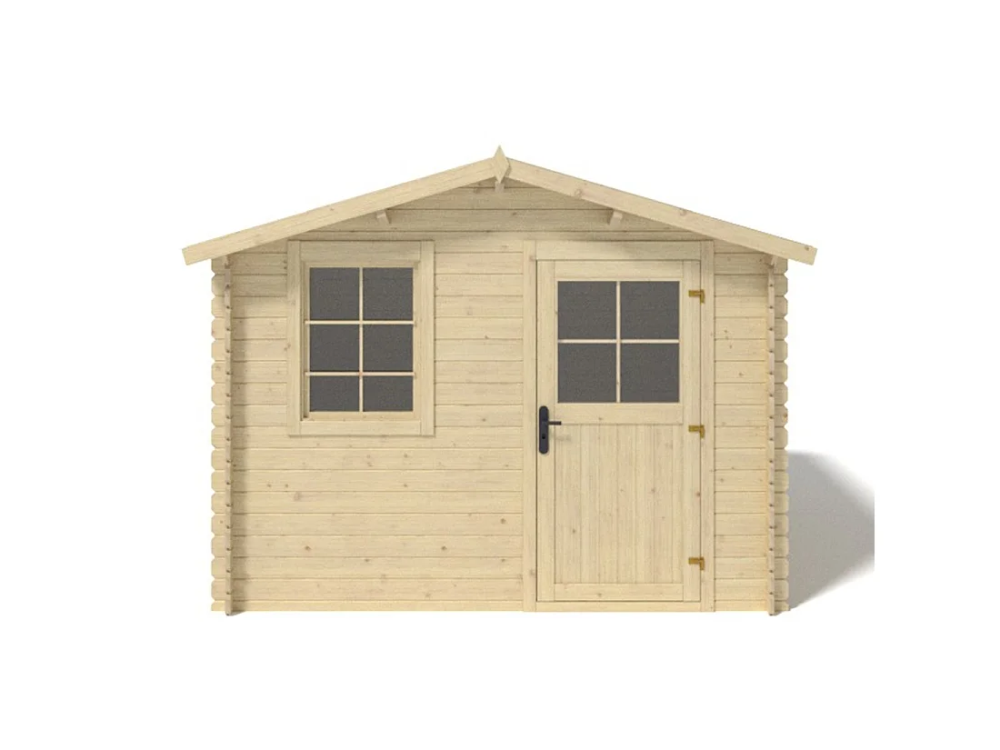 Casetta da giardino in legno - 7.5m2 - 3x2.5m - 28mm - colore: naturale - DOM469 - ALTANKA