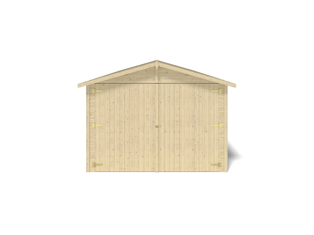 Garage in legno - 18.19m2 - 3.05x5.91m - 18mm - colore: naturale - GAR29 - ALTANKA