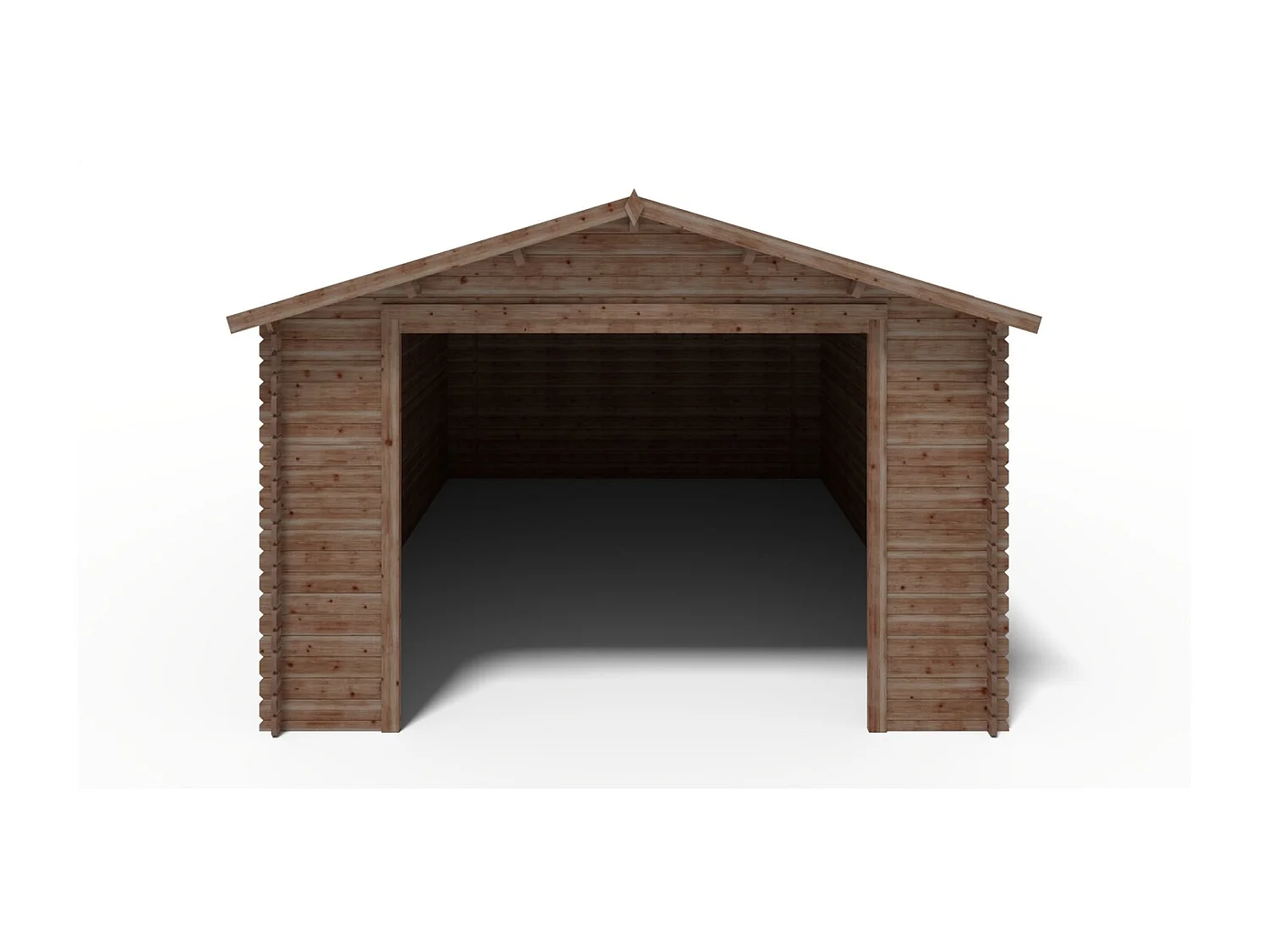 Garage in legno - 24m2 - 4x6m - impregnata - 28mm - colore: marrone - GAR26 - ALTANKA