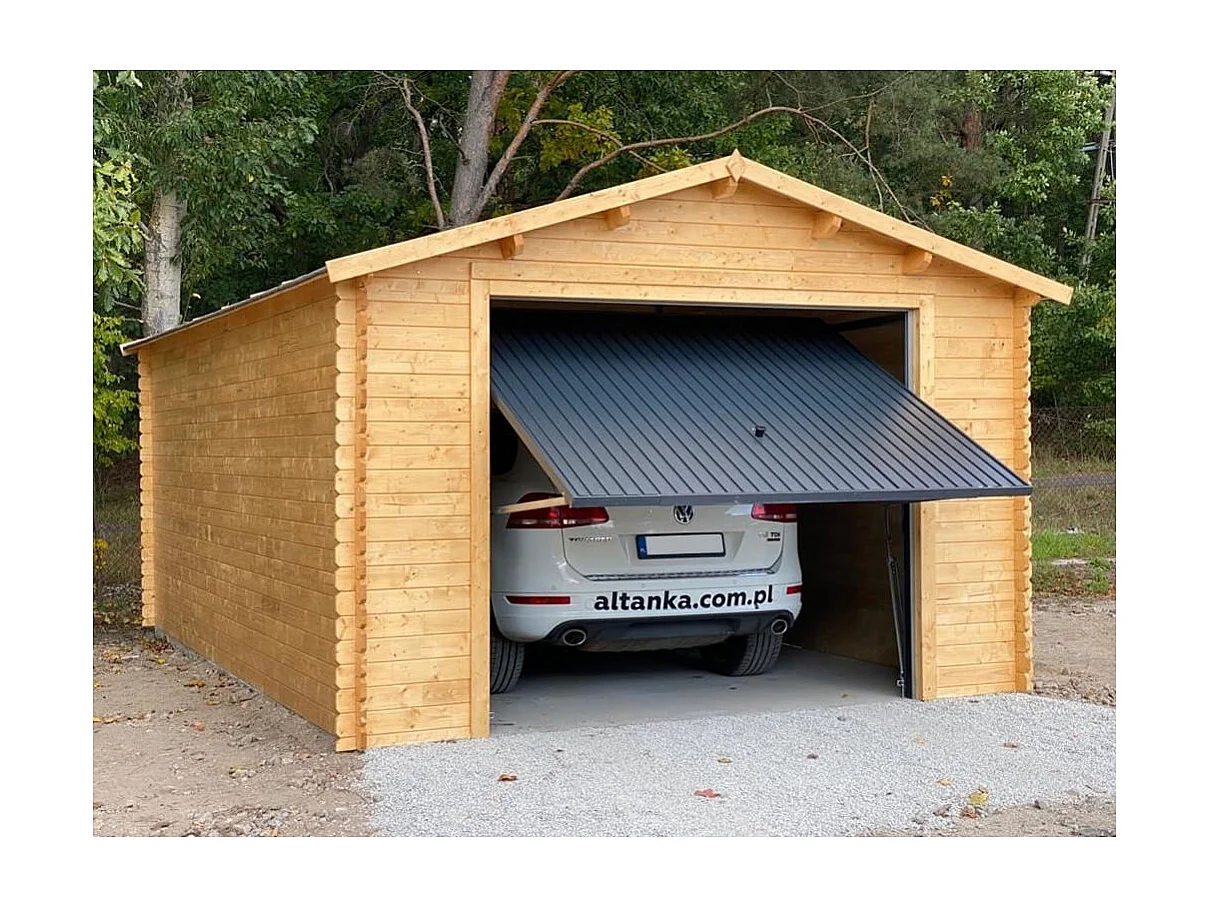 Garage in legno - 24m2 - 4x6m - impregnata - 28mm - colore: marrone - GAR26 - ALTANKA