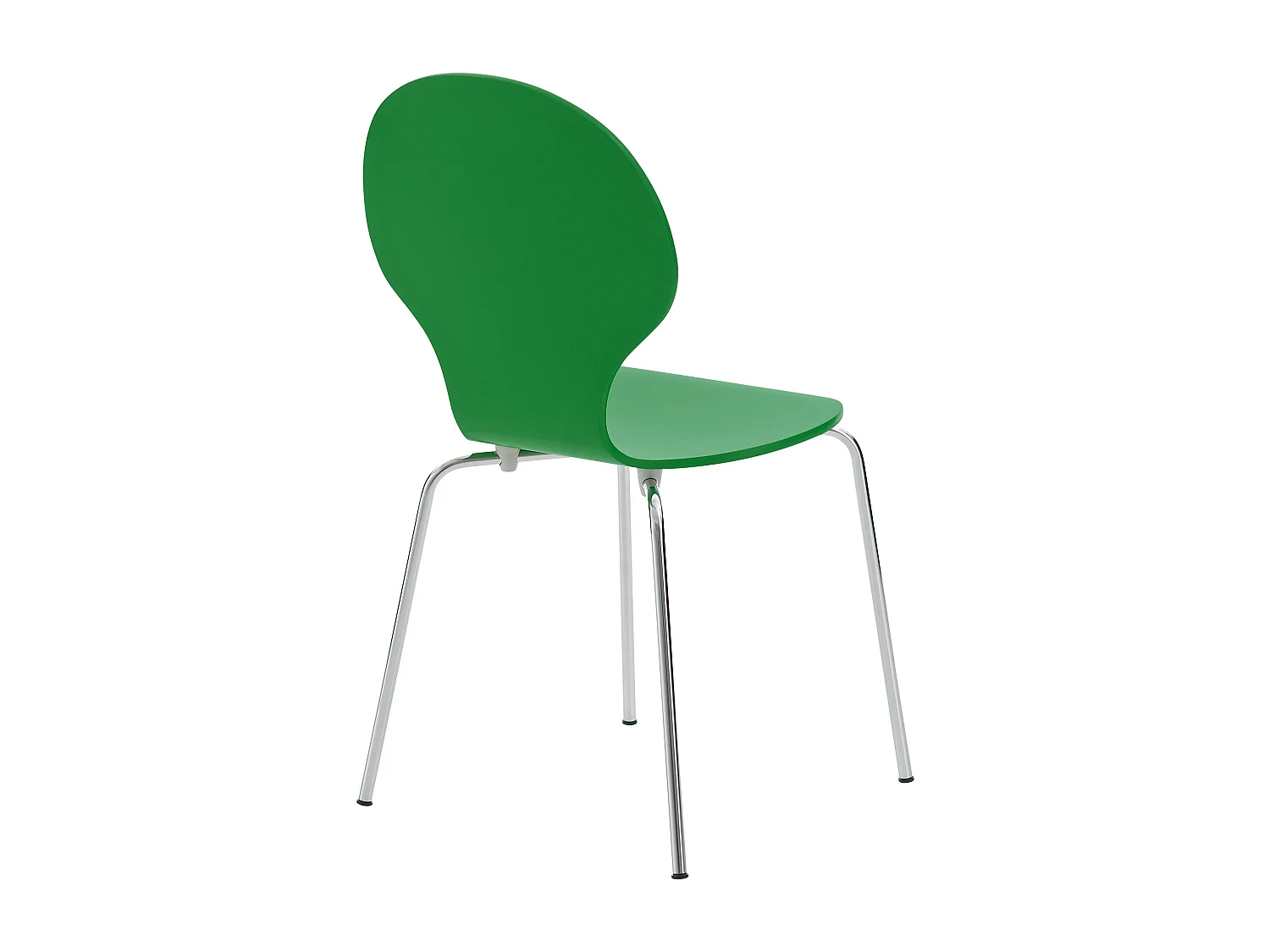 Chaise de conférence - Bois & Acier inoxydable - Vert - Diego