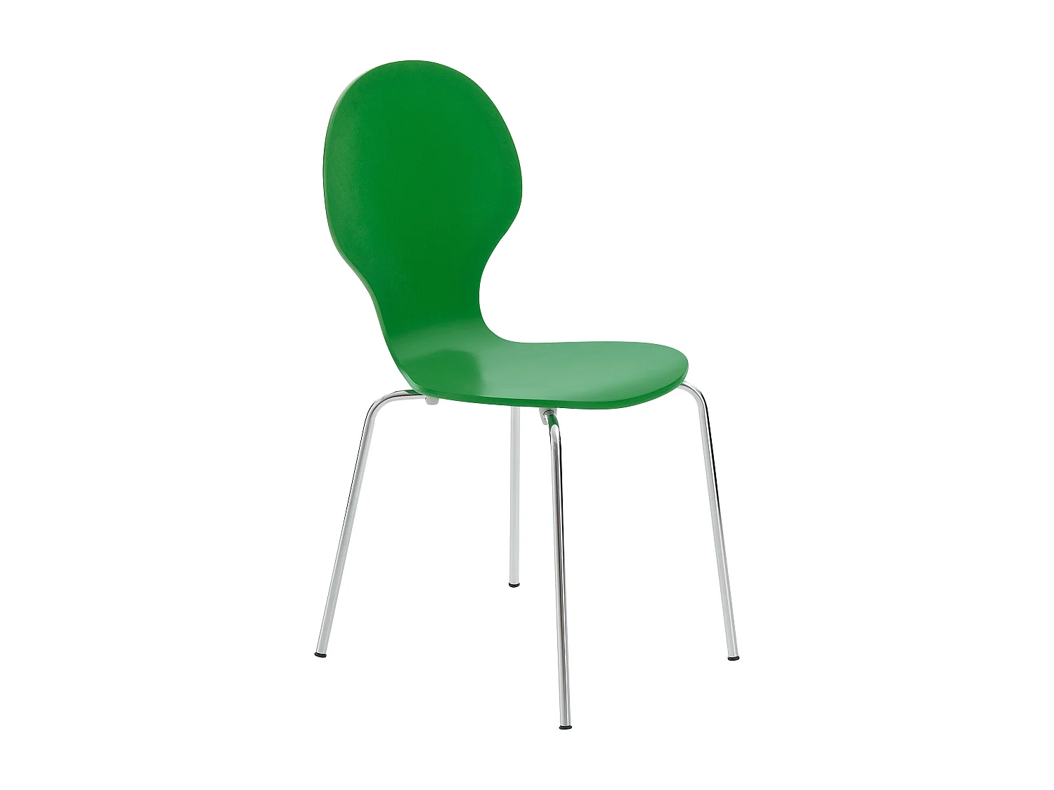 Chaise de conférence - Bois & Acier inoxydable - Vert - Diego