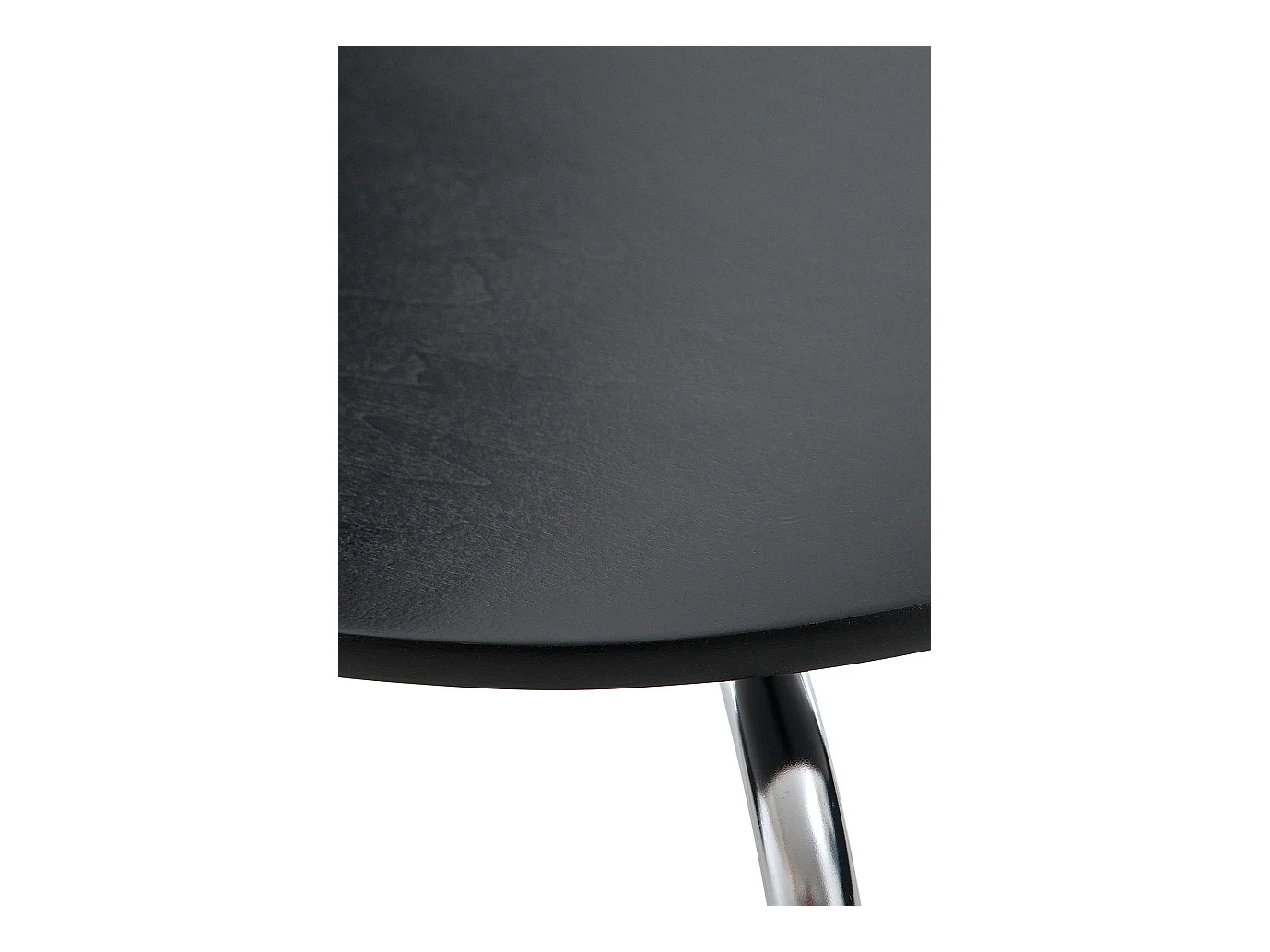 Chaise de conférence - Bois & Acier inoxydable - Noir - Diego