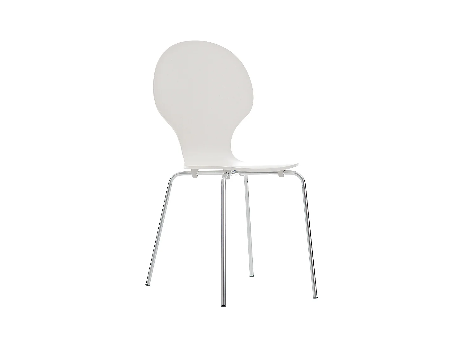 Conferentiestoelen - Hout & roestvrij staal - wit - Diego