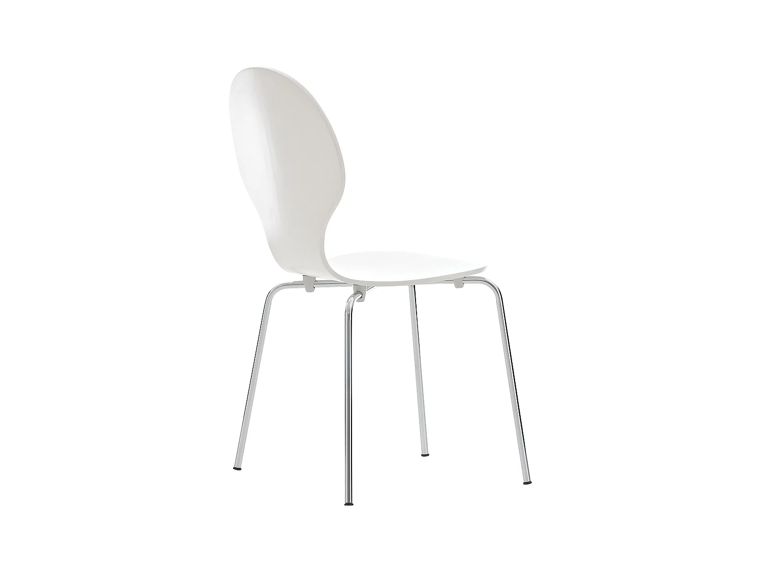 Conferentiestoelen - Hout & roestvrij staal - wit - Diego