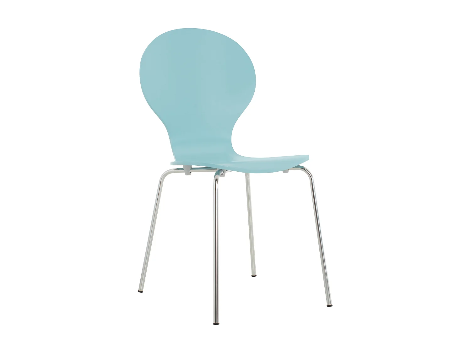 Conferentiestoelen - Hout & donkerbruin - lichtblauw - Diego