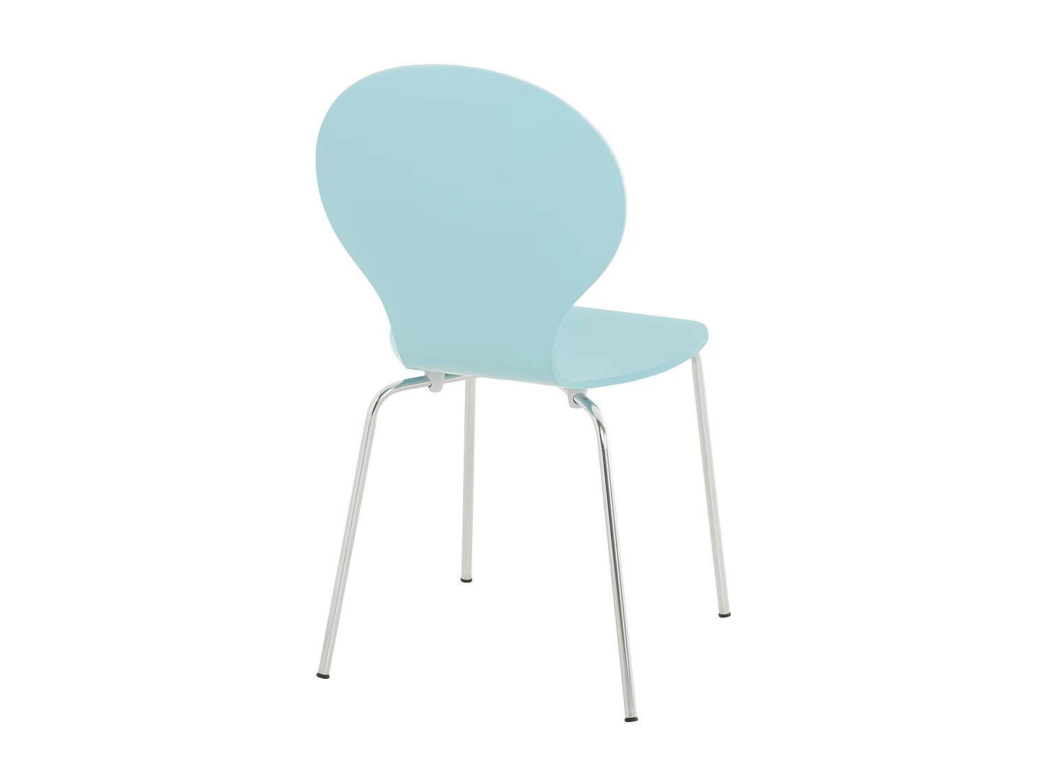 Conferentiestoelen - Hout & donkerbruin - lichtblauw - Diego