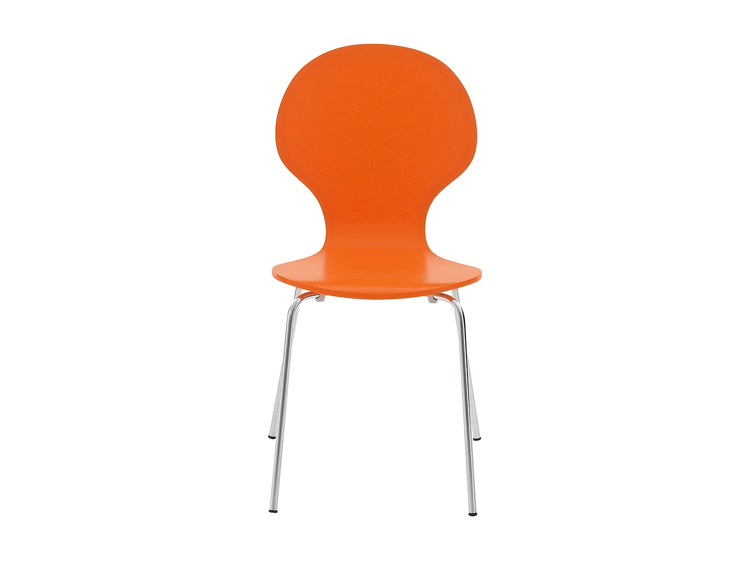 Conferentiestoelen - Hout & roestvrij staal - oranje - Diego