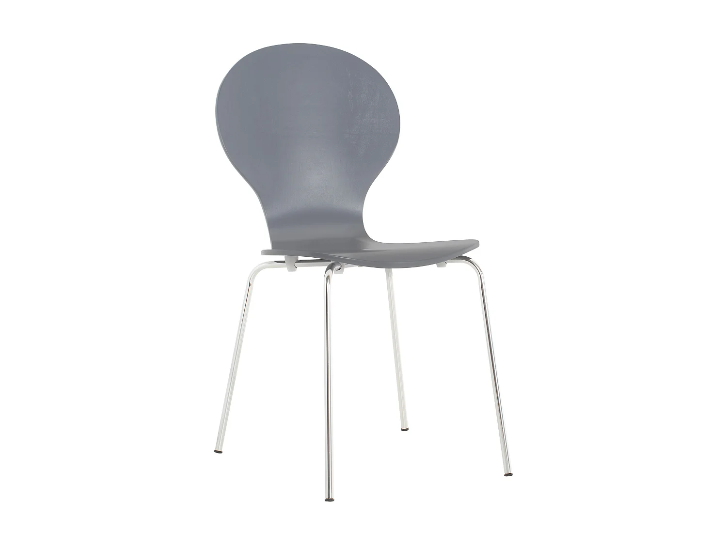 Chaise de conférence - Bois & Marron foncé - Gris - Diego