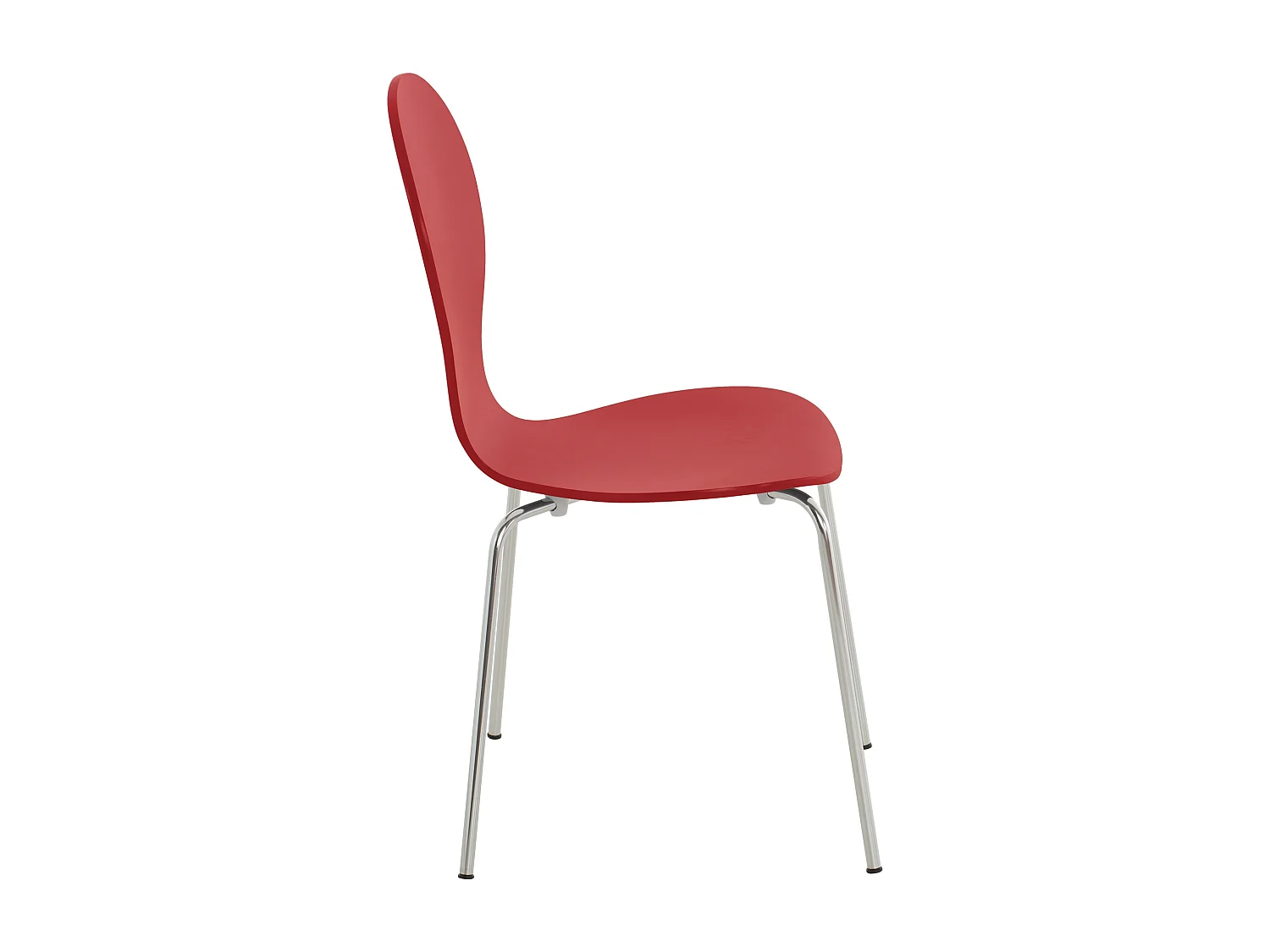 Conferentiestoelen - Hout & roestvrij staal - rood - Diego