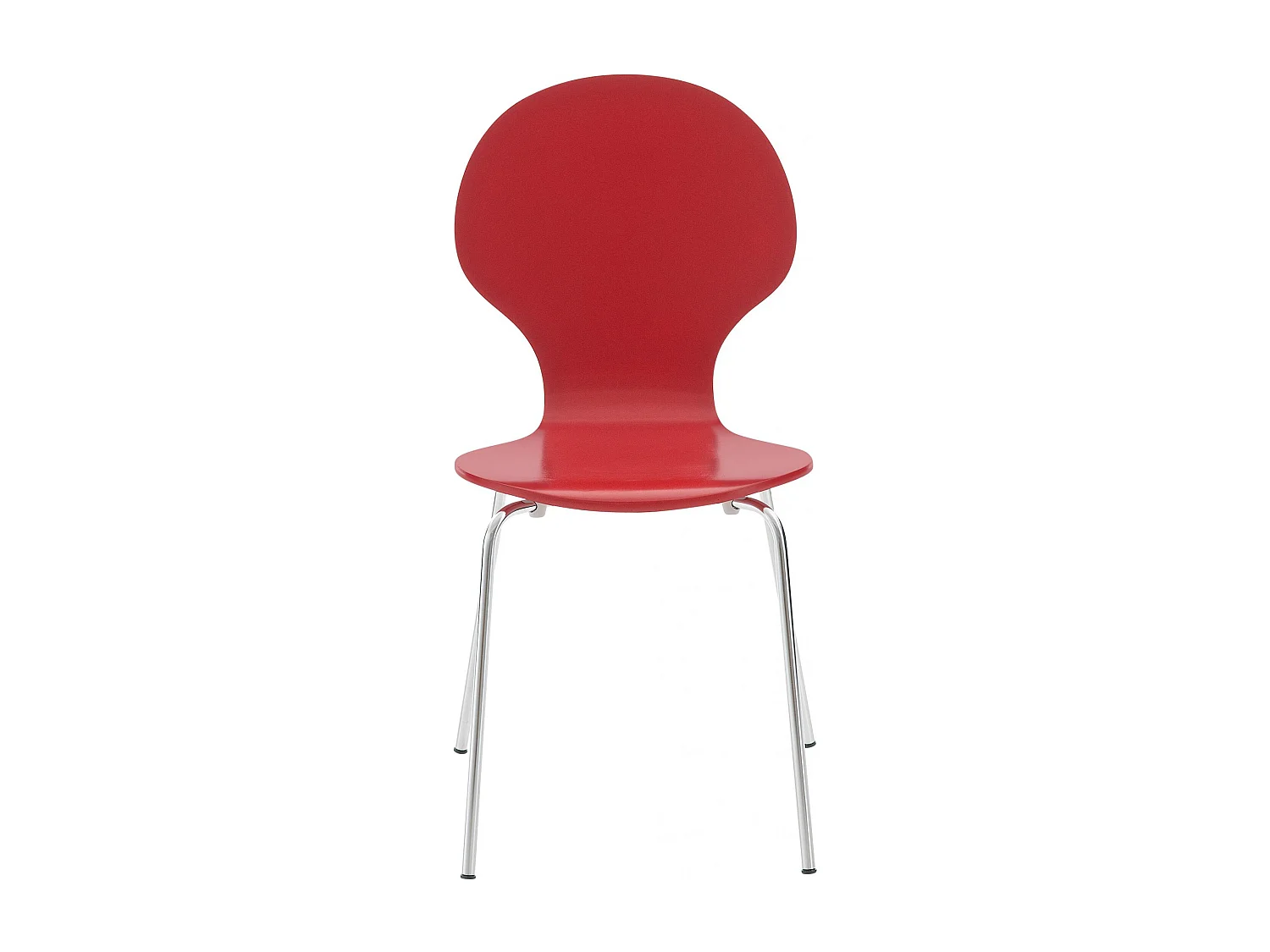 Conferentiestoelen - Hout & roestvrij staal - rood - Diego