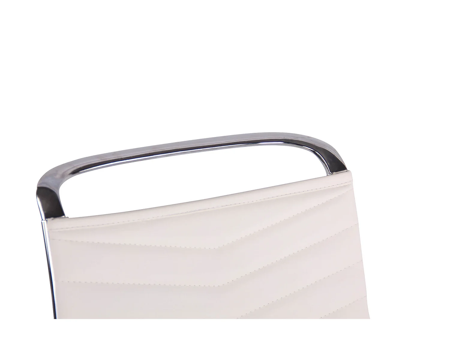 Bureaustoel - Kunstleer & Metaal in chroomoptiek - wit - Batley