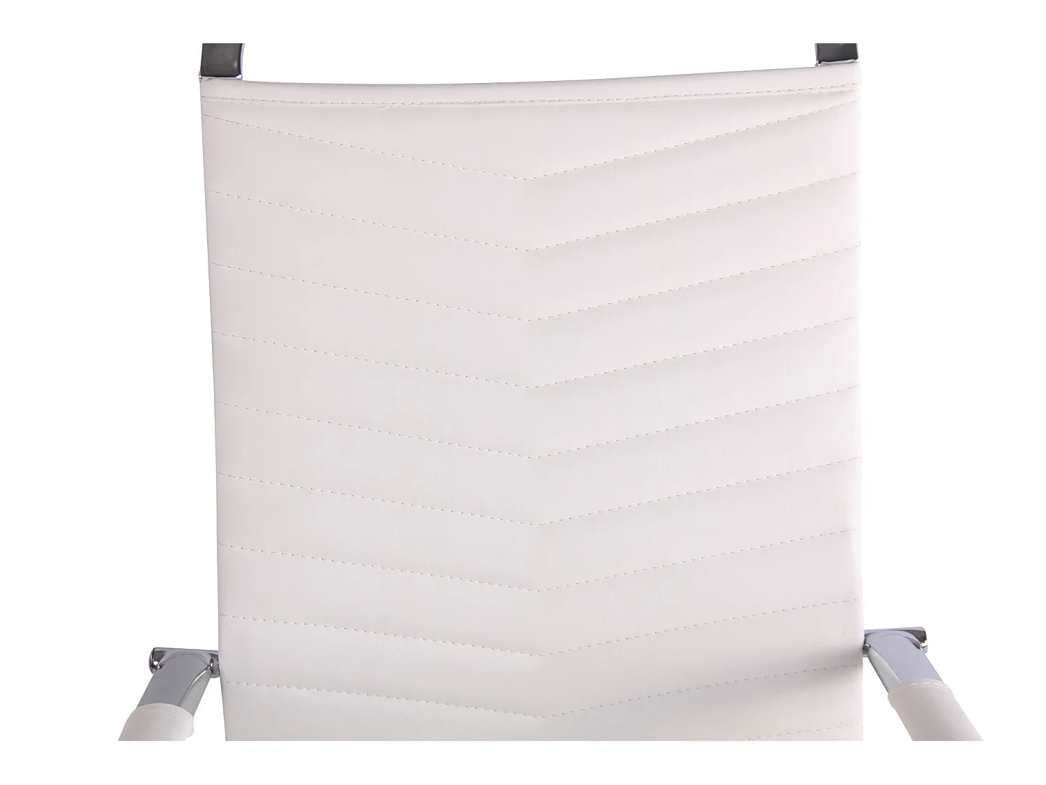 Bureaustoel - Kunstleer & Metaal in chroomoptiek - wit - Batley