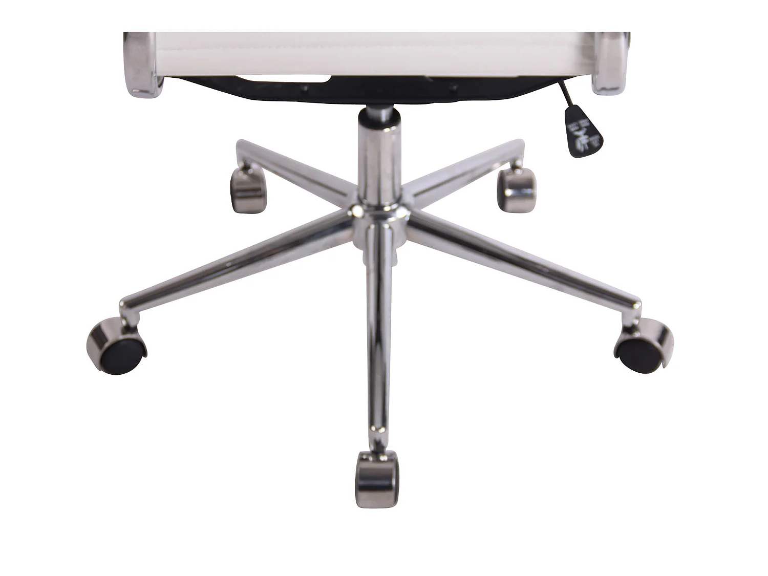 Chaise de bureau - Similicuir & Métal chromé - Blanc - Batley