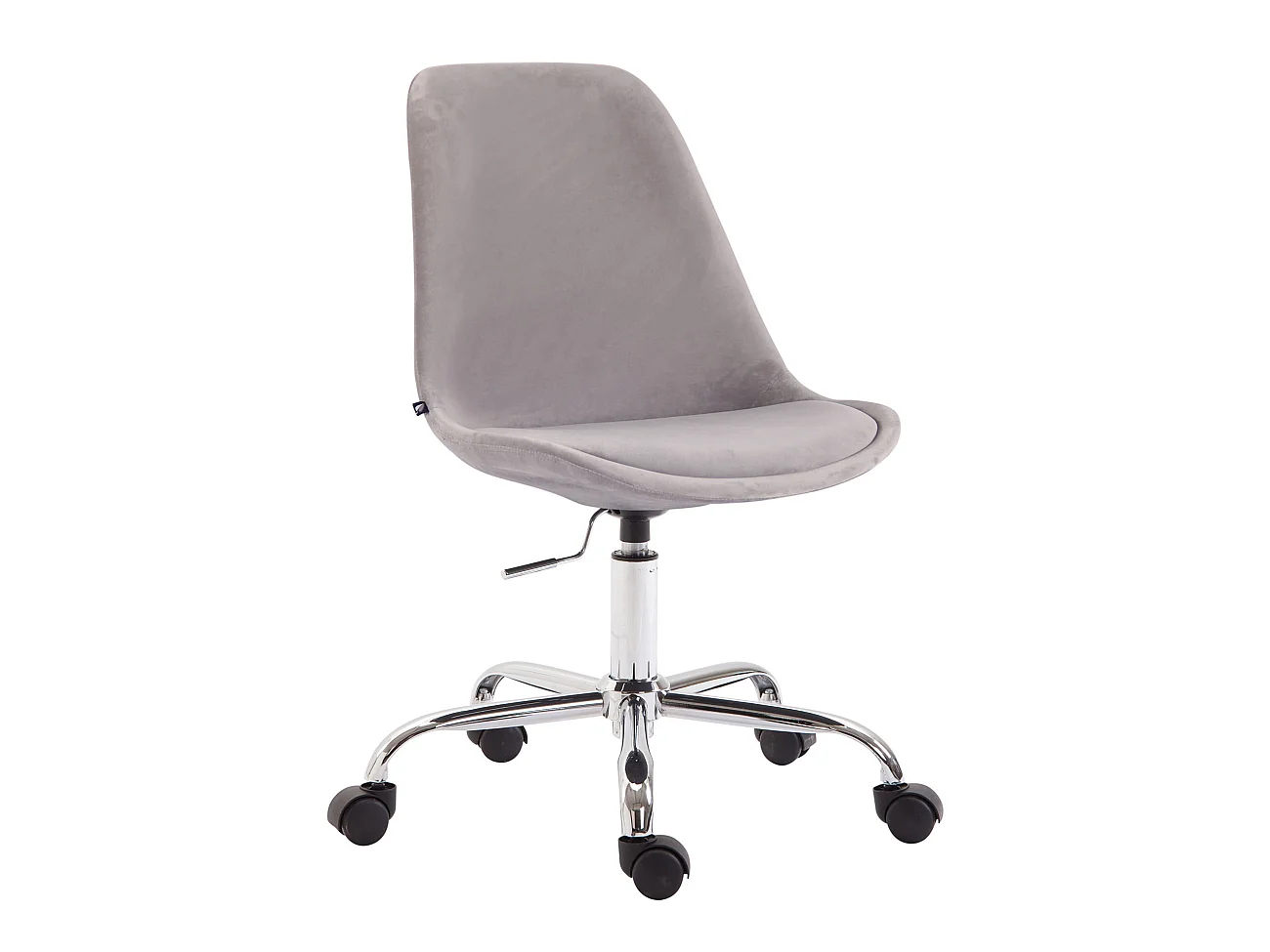 Chaise de bureau - Velours & Blanc - Gris - Toulouse