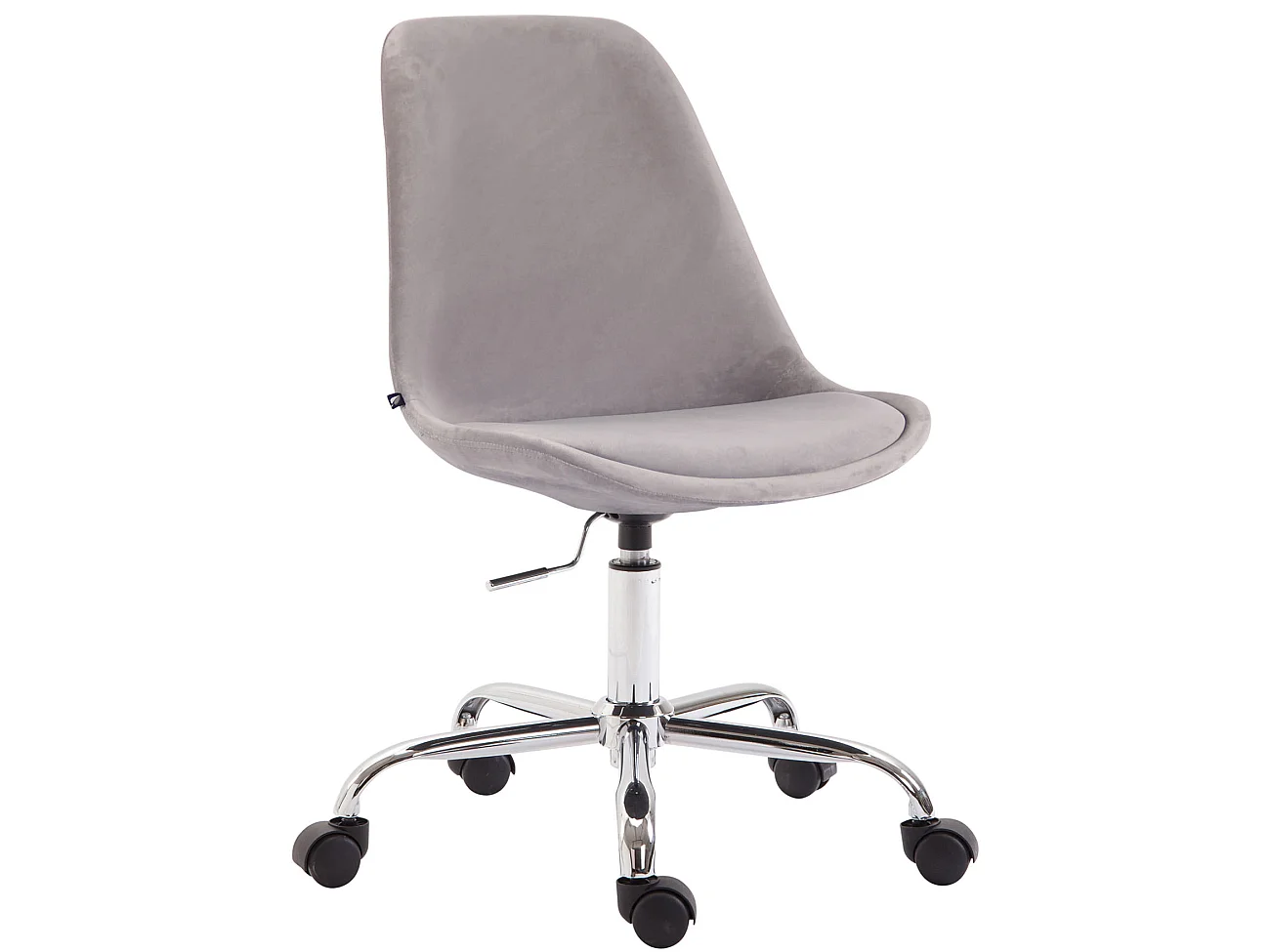 Chaise de bureau - Velours & Blanc - Gris - Toulouse