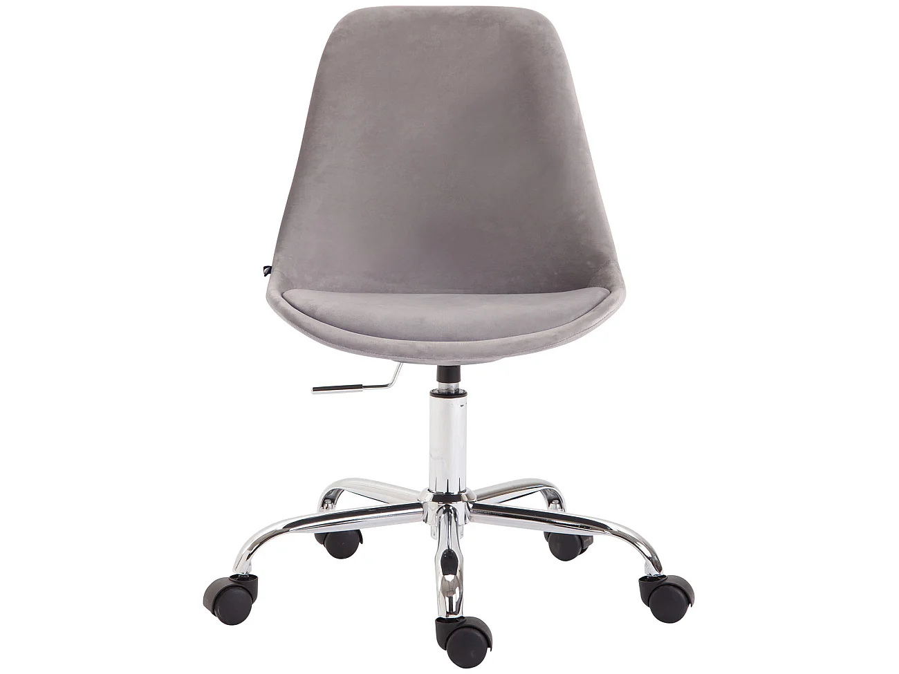 Chaise de bureau - Velours & Blanc - Gris - Toulouse