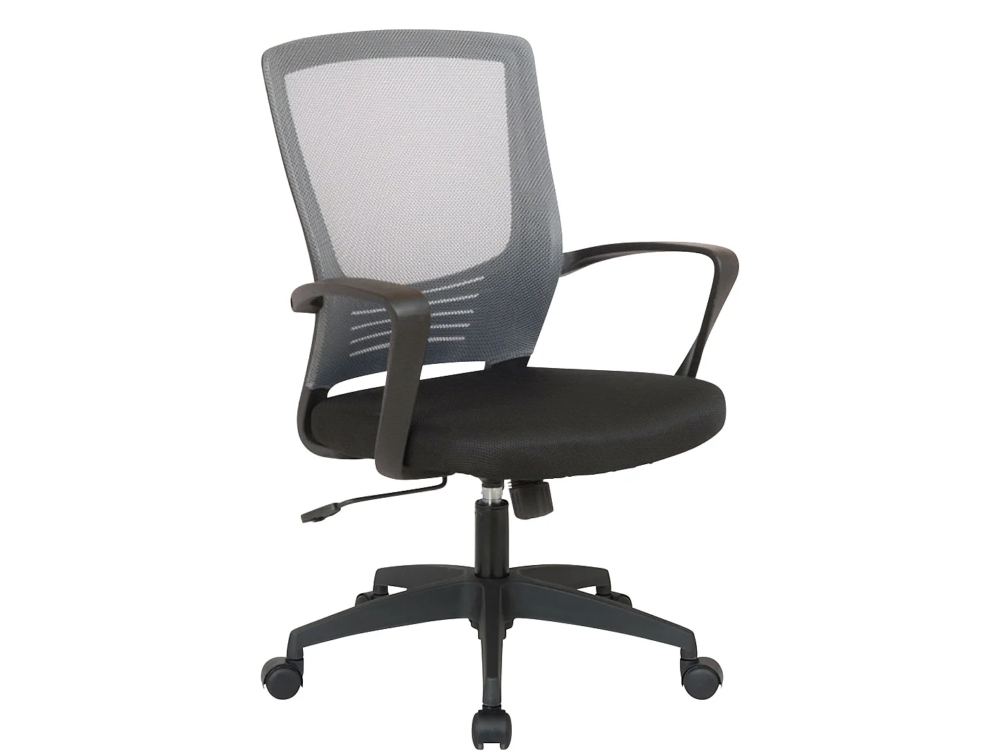 Bureaustoel - Kunstleer & Kunststof - zwart/grijs - Kampen