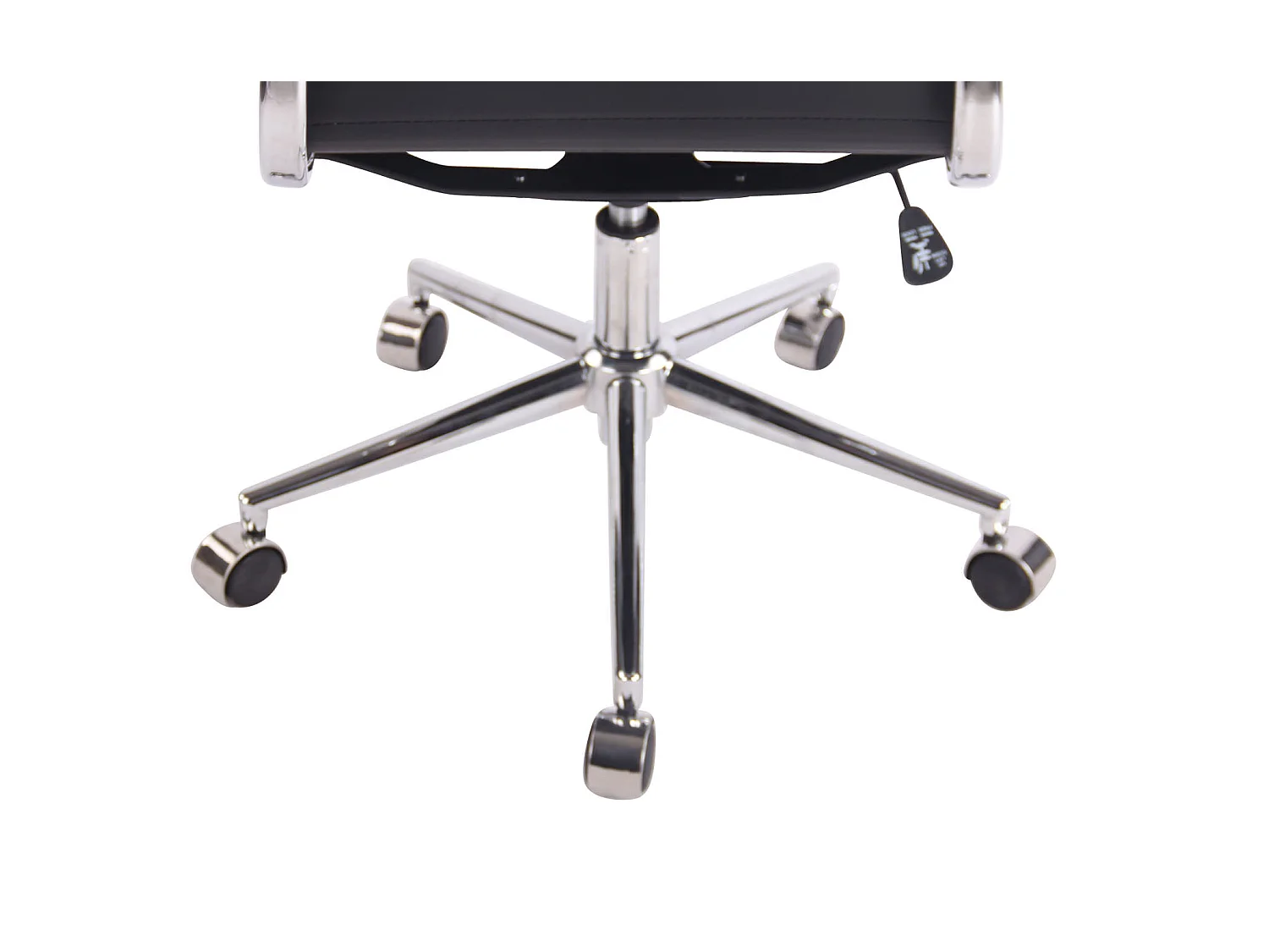 Chaise de bureau - Similicuir & Métal chromé - Noir - Batley