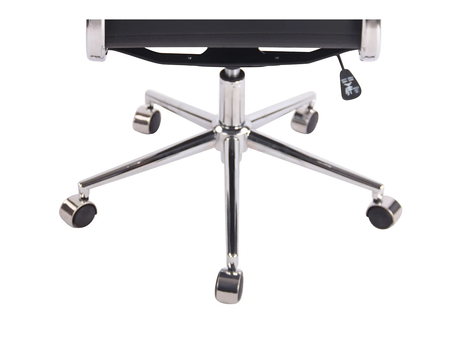 Chaise de bureau - Similicuir & Métal chromé - Noir - Batley