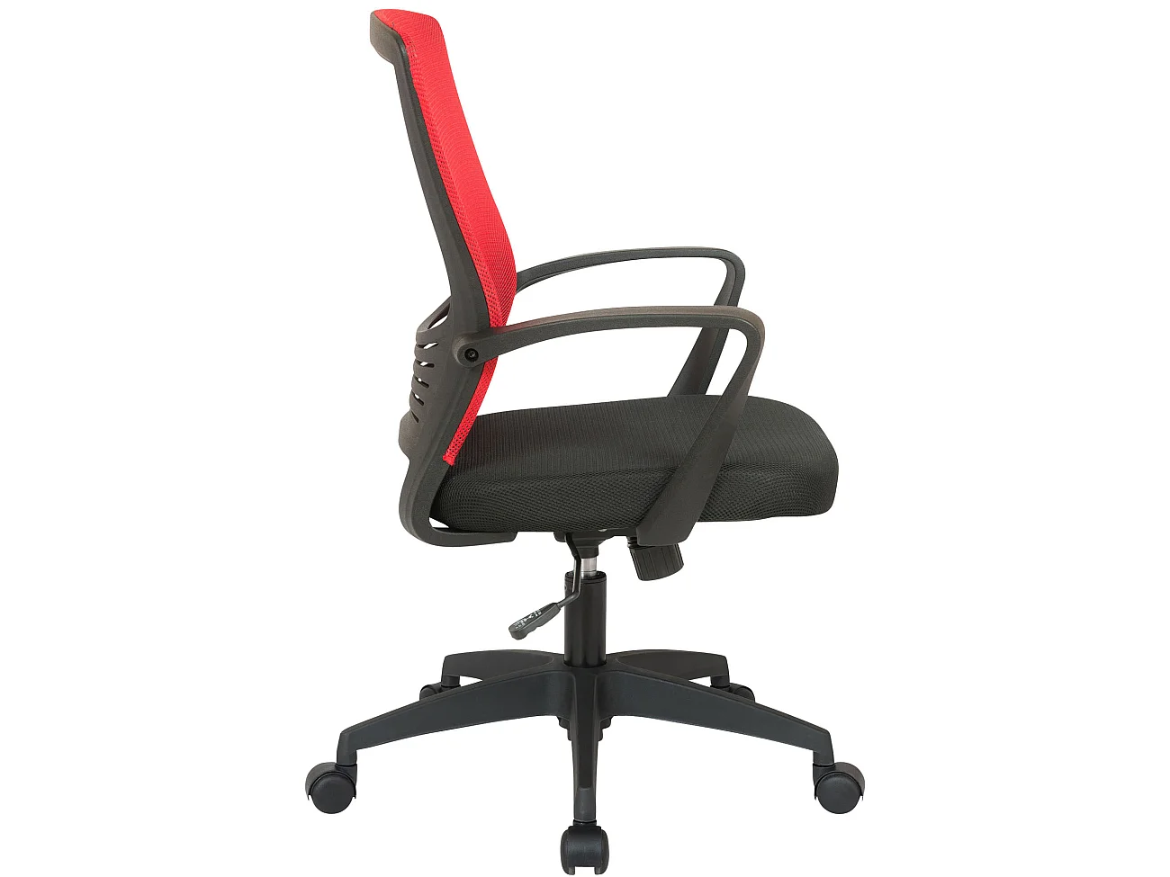 Chaise de bureau - Similicuir & Plastique - Noir / Rouge - Kampen