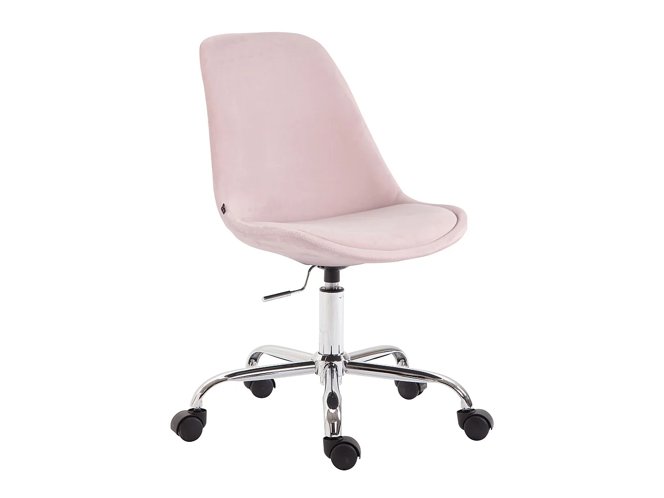 Chaise de bureau - Velours & Blanc - Rose - Toulouse