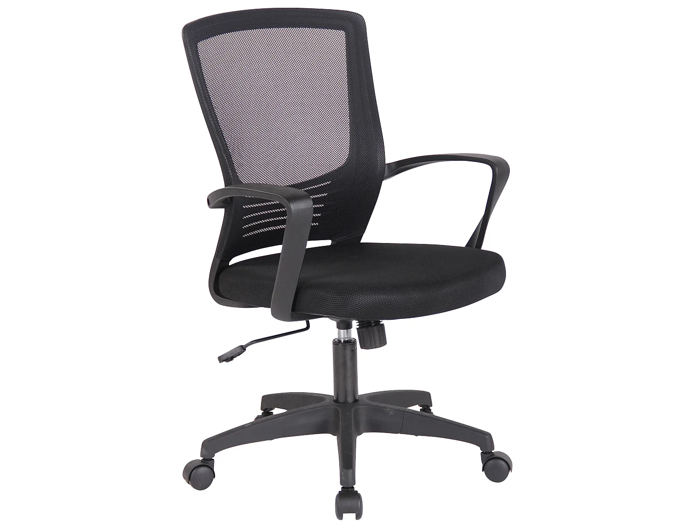 Chaise de bureau - Similicuir & Antique clair - Noir / Noir - Kampen