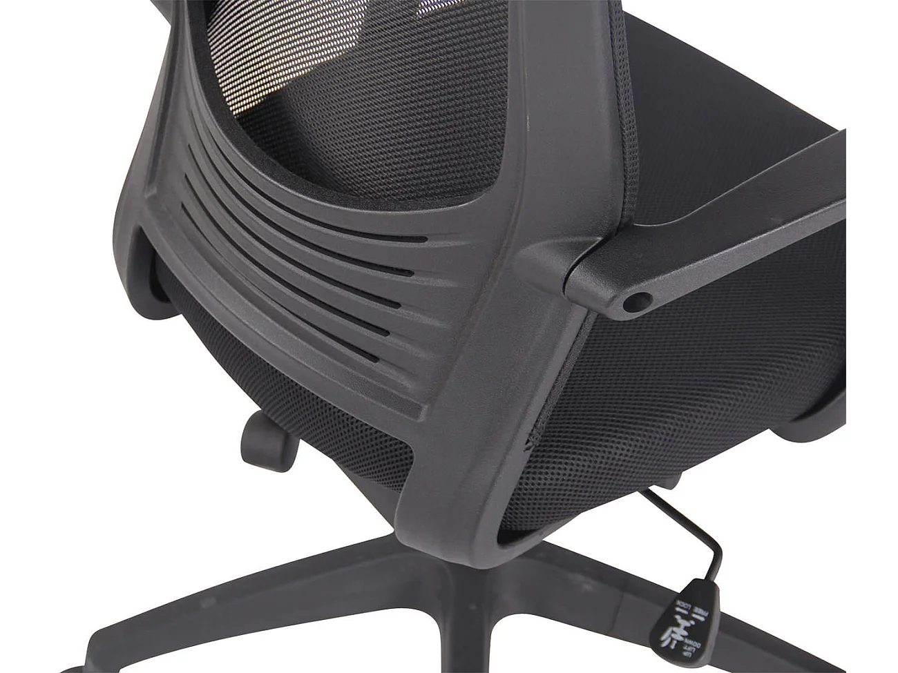 Bureaustoel - Kunstleer & antiek licht - zwart/zwart - Kampen