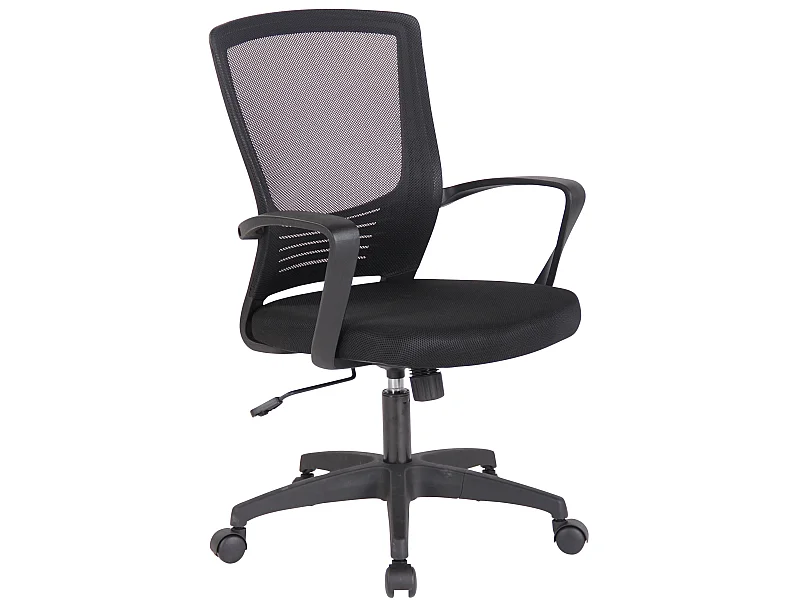 Bürostuhl - Kunstleder & antik-hell - schwarz/schwarz - Kampen