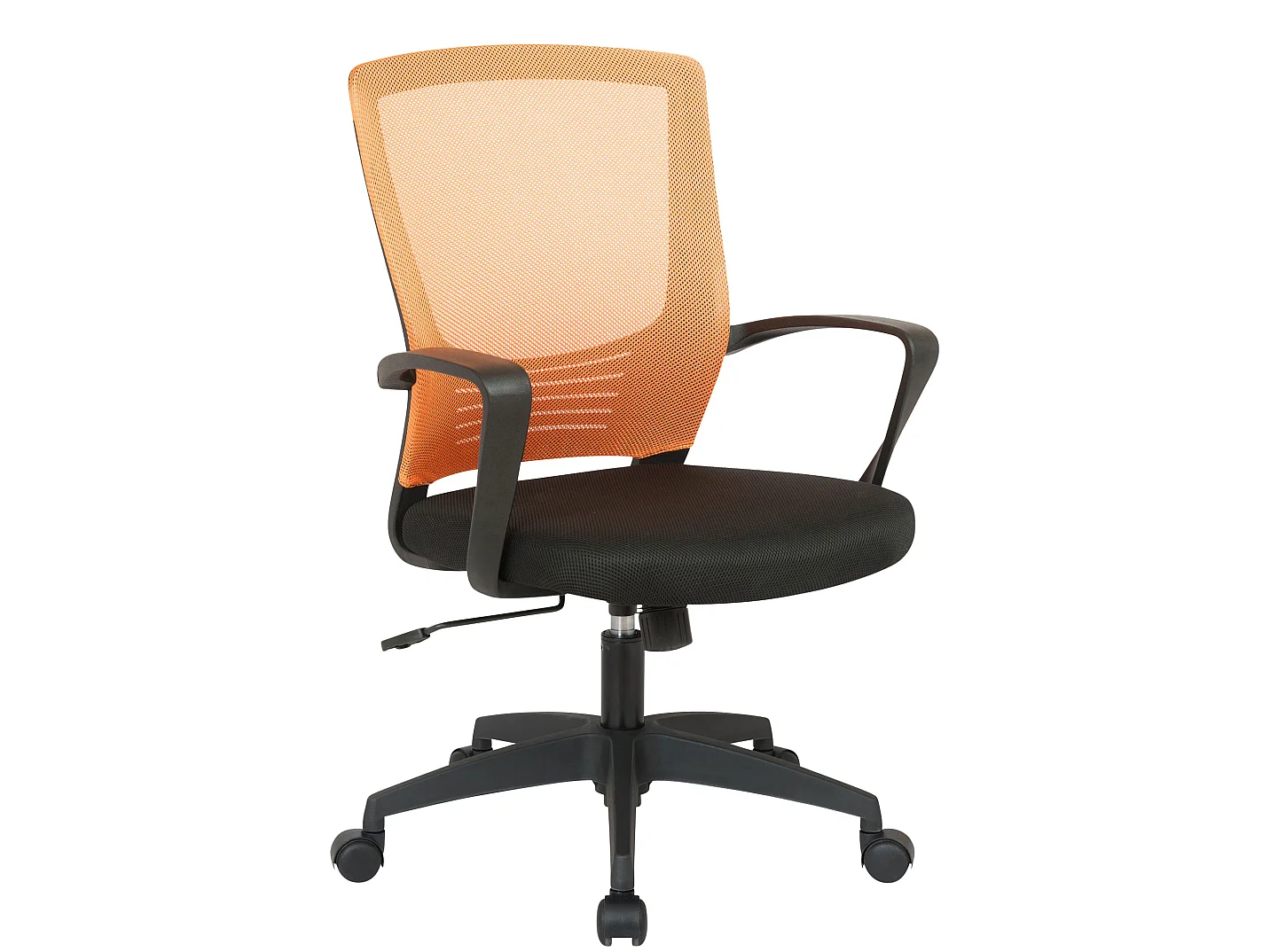 Chaise de bureau - Similicuir & Plastique - Noir / Orange - Kampen