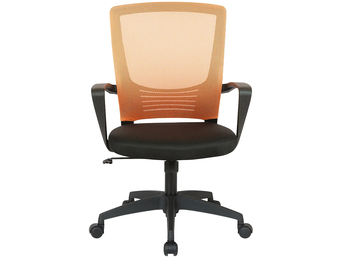 Chaise de bureau - Similicuir & Plastique - Noir / Orange - Kampen