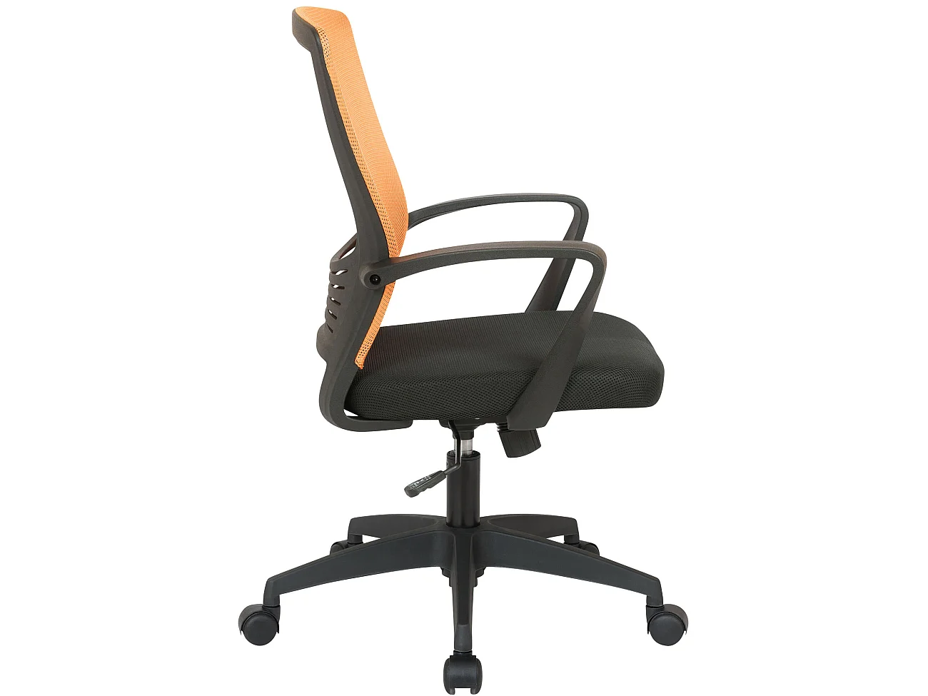 Chaise de bureau - Similicuir & Plastique - Noir / Orange - Kampen