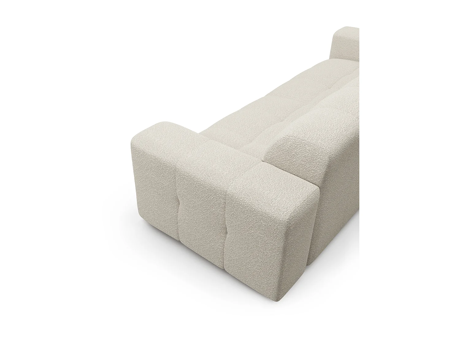 Canapé 4 places bouclette crème 230cm MAEL