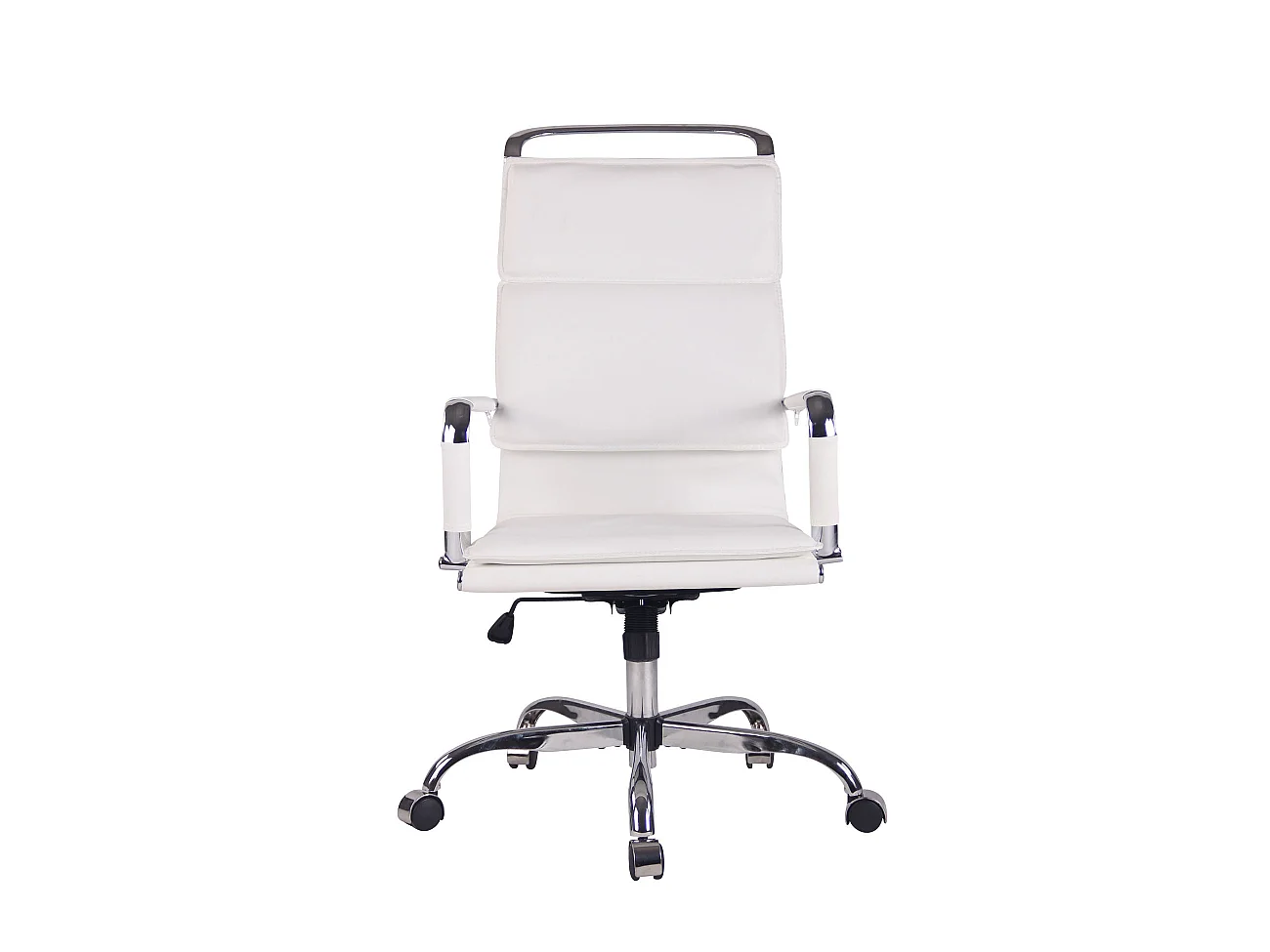 Bureaustoel - Kunstleer & Metaal in chroomoptiek - wit - Bedford