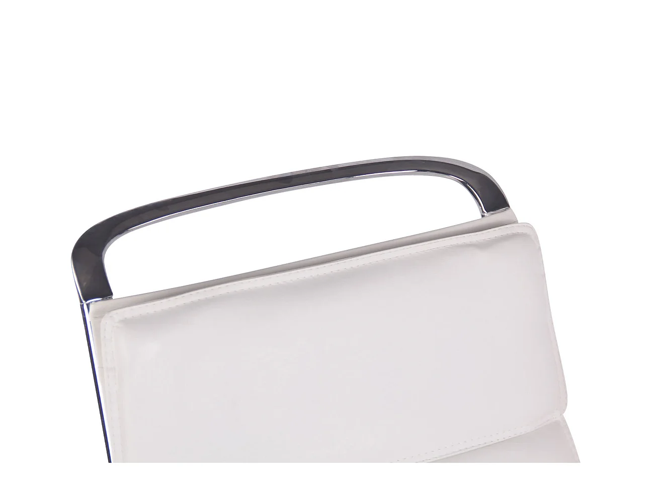 Bureaustoel - Kunstleer & Metaal in chroomoptiek - wit - Bedford