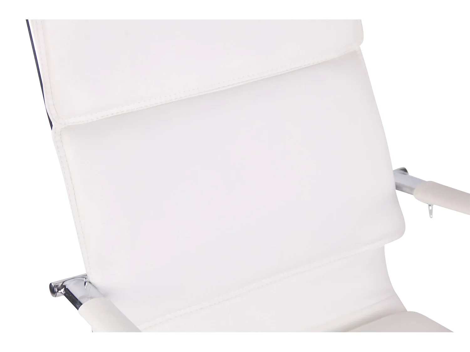 Bureaustoel - Kunstleer & Metaal in chroomoptiek - wit - Bedford