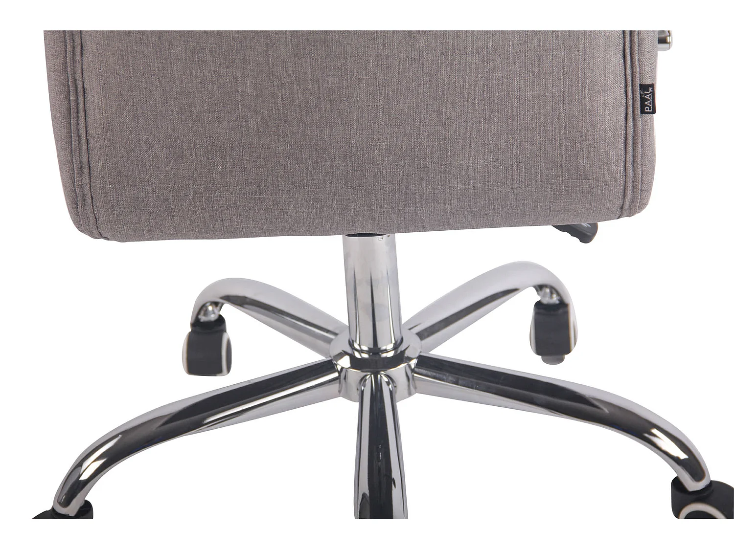 Chaise de bureau - Tissu & Métal chromé - Gris - Deli