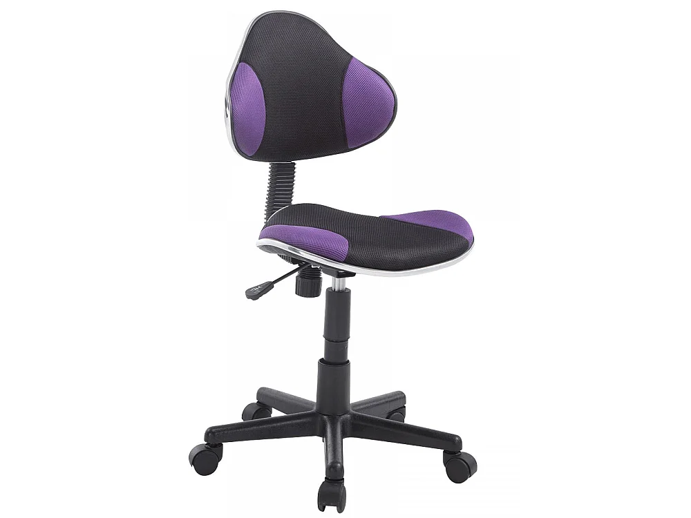 Chaise de bureau - Microfibre & Plastique - Violet - Bastian