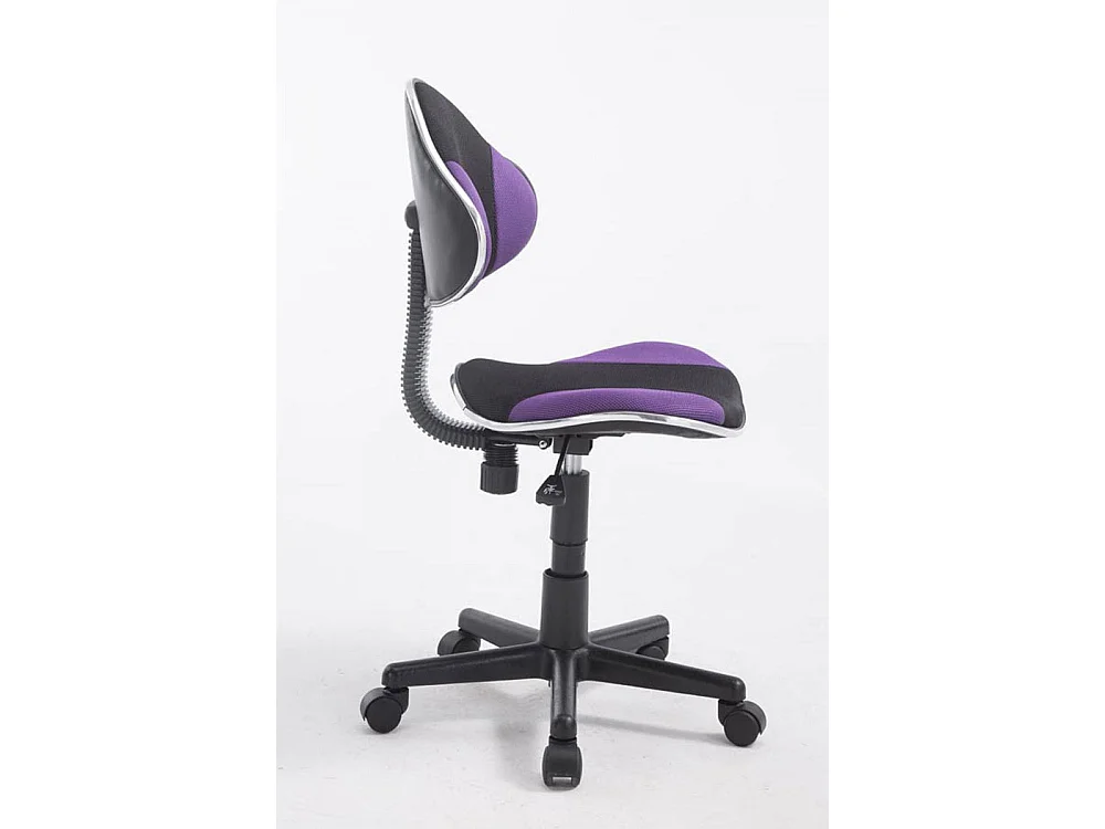 Chaise de bureau - Microfibre & Plastique - Violet - Bastian