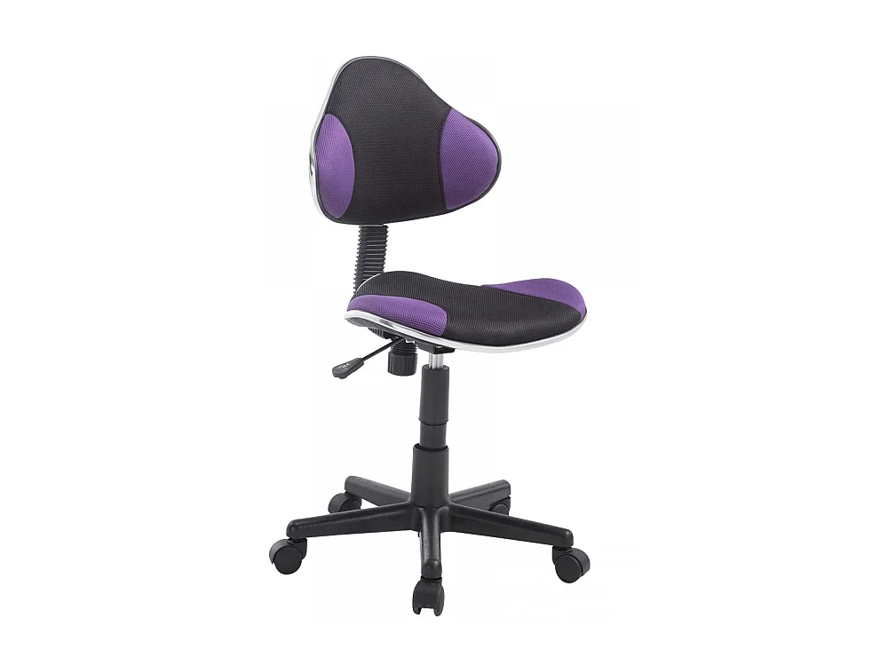 Chaise de bureau - Microfibre & Plastique - Violet - Bastian