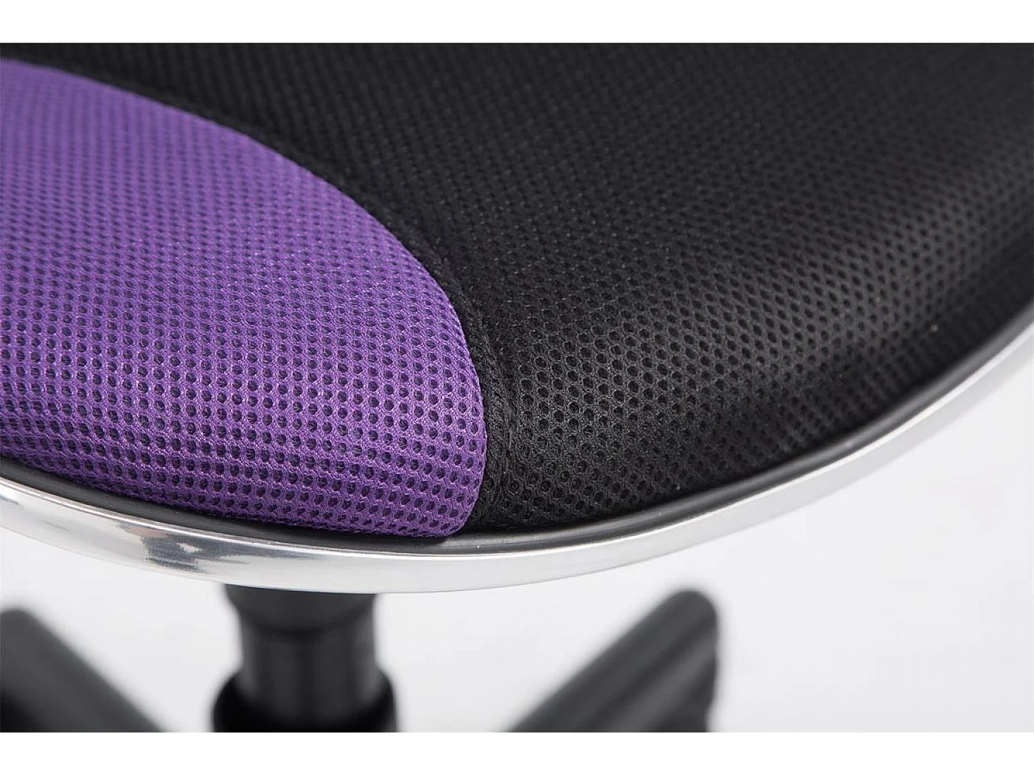 Chaise de bureau - Microfibre & Plastique - Violet - Bastian
