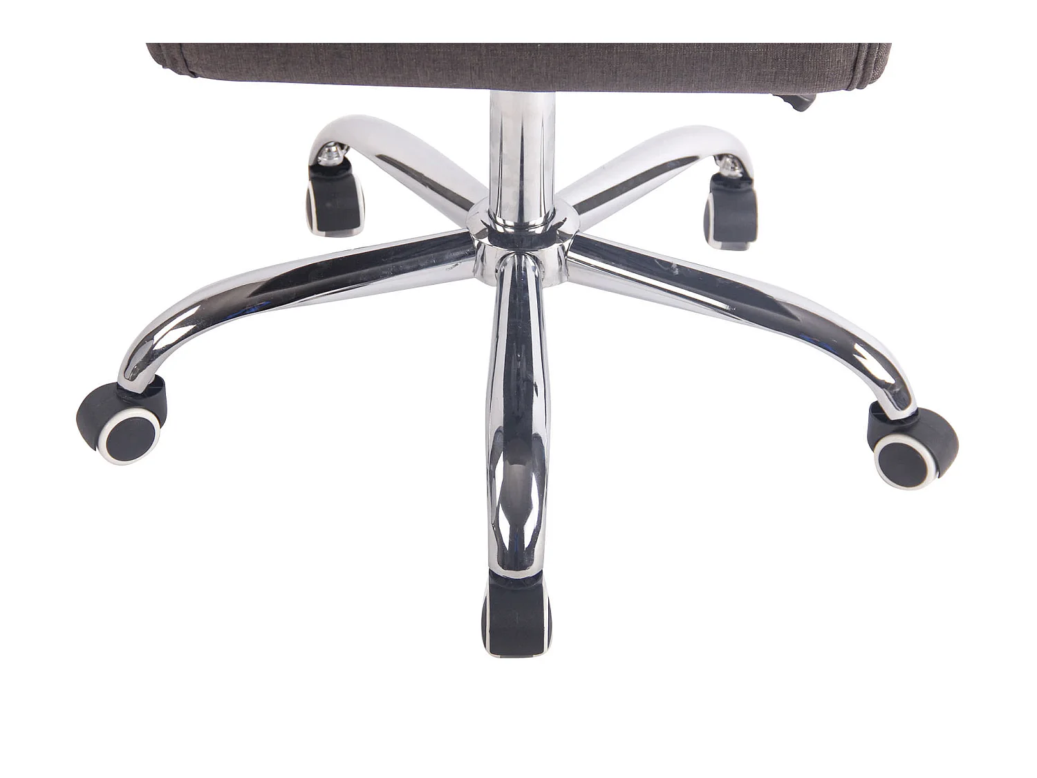 Chaise de bureau - Tissu & Métal chromé - Gris foncé - Deli