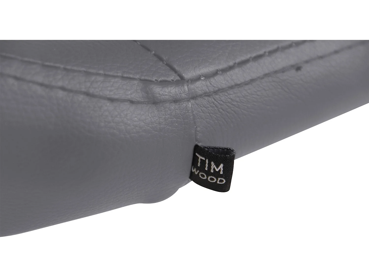 Chaise gondole - Similicuir & Métal noir mat - Gris - Welland