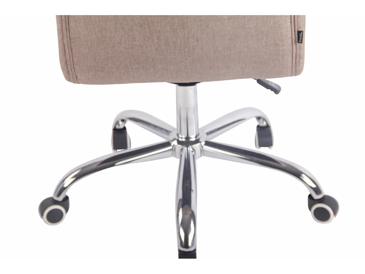 Chaise de bureau - Tissu & Métal chromé - Taupe - Deli