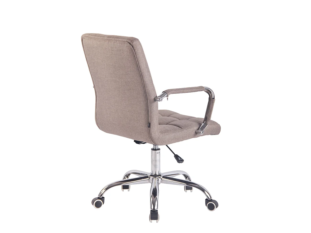 Chaise de bureau - Tissu & Métal chromé - Taupe - Deli