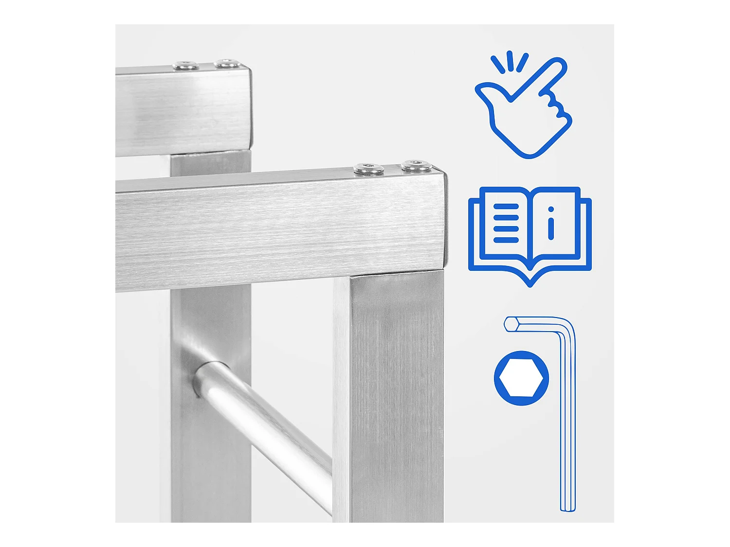 Porta legna - Acciaio inox - 25x80x150 cm - acciaio - Keri V2