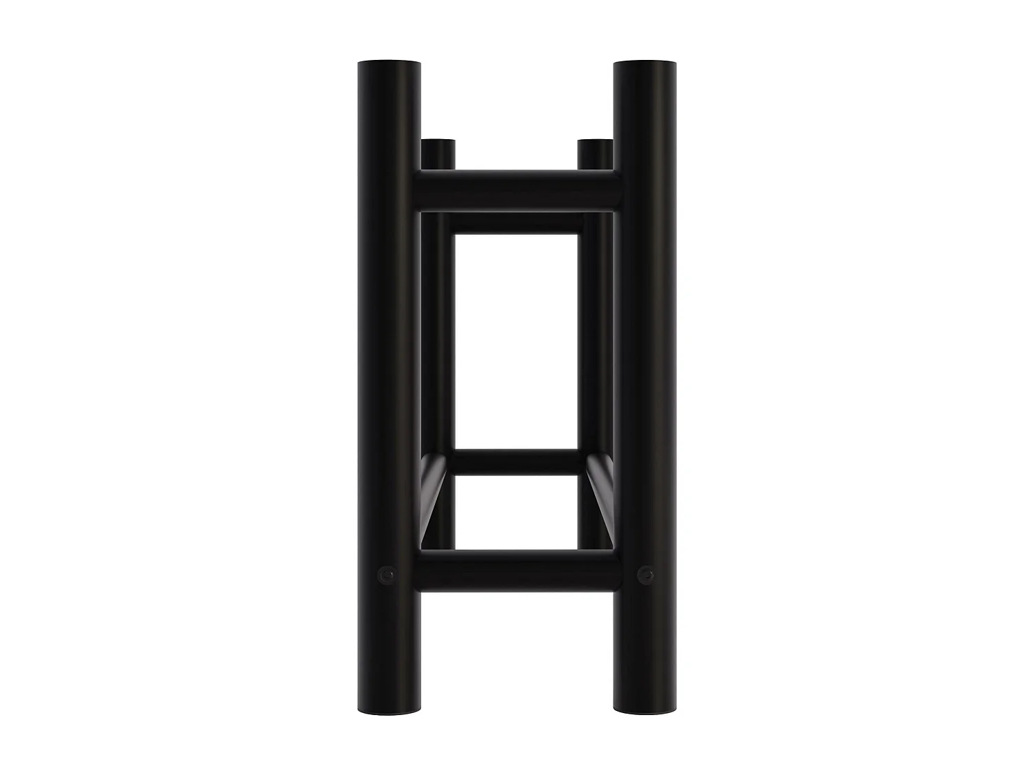 Etagère bois de cheminée - Métal - 30x100x60 cm - Noir - Medya