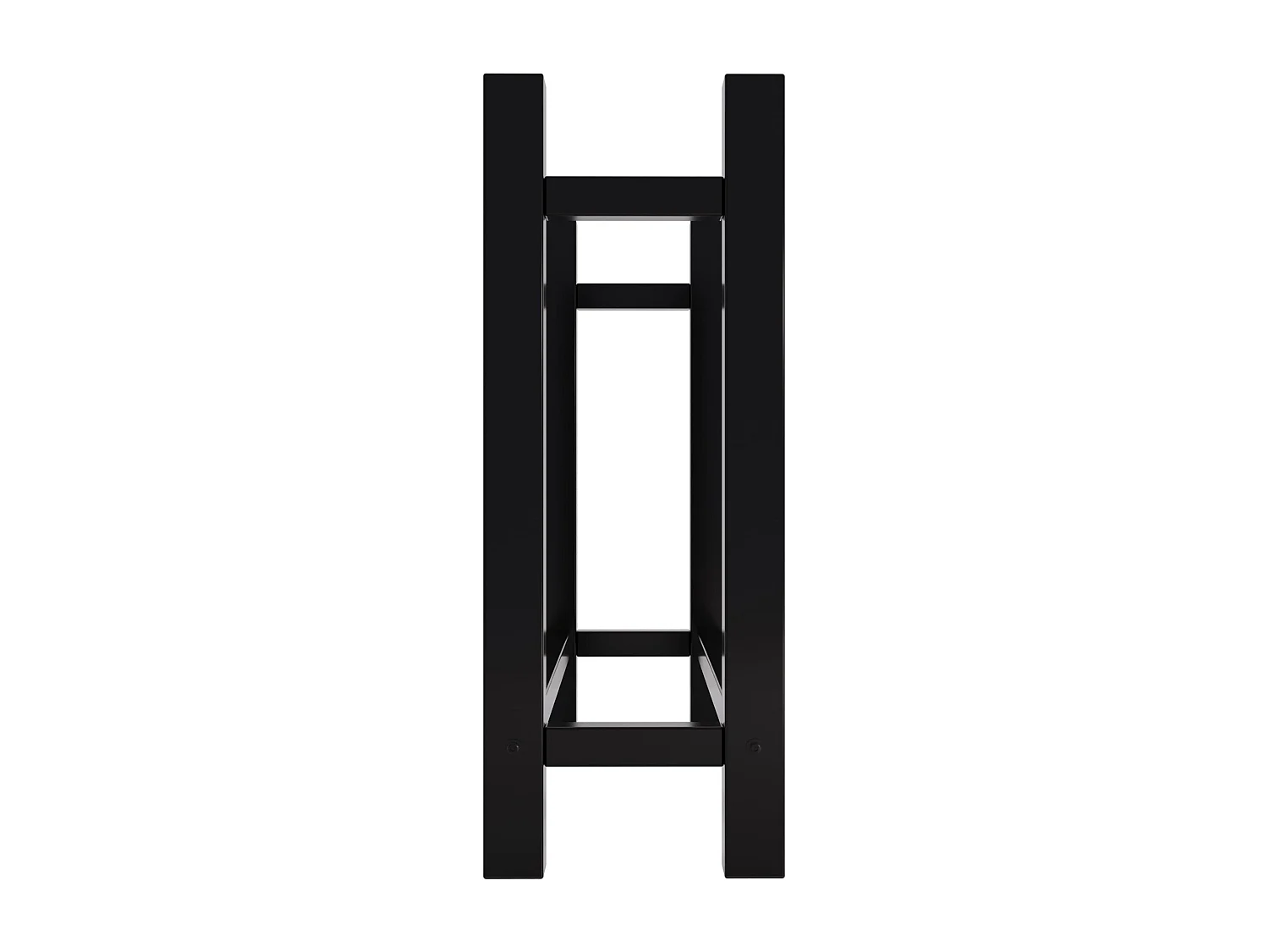 Etagère bois de cheminée - Métal - 30x100x80 cm - Noir - Medya